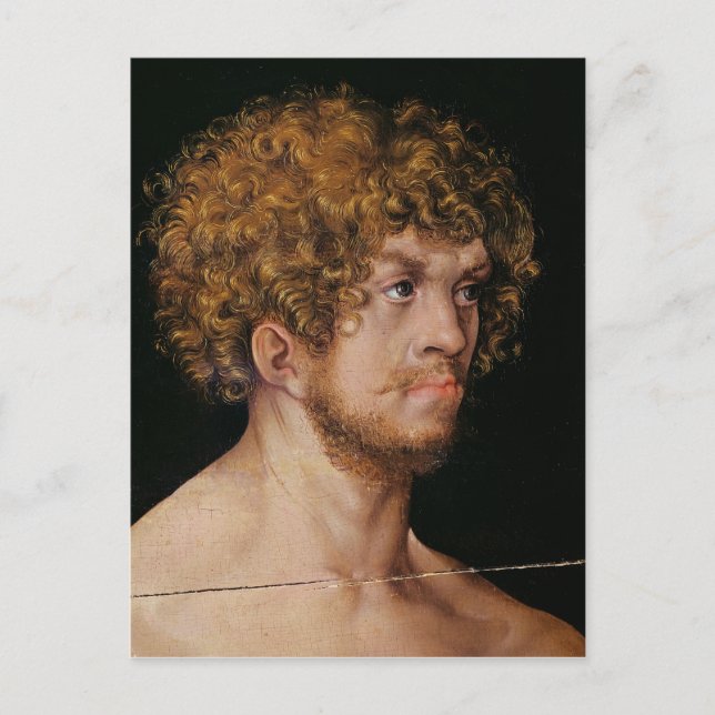 Adam och Kväll, detaljer om Adams huvud Vykort (Framsida)