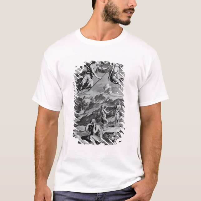 Adam och kväll efter nedgången tee shirt (Framsida)