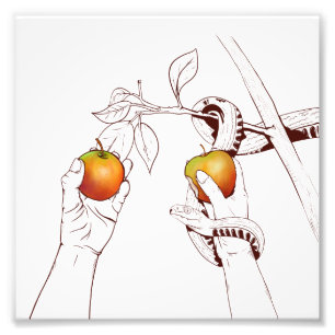 Adam och Kväll Fototryck