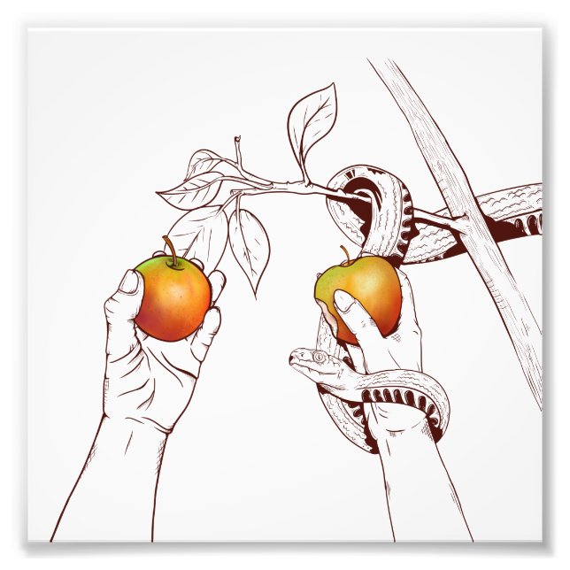 Adam och Kväll Fototryck (Framsidan)