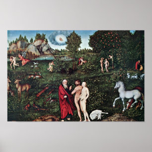 Adam och kväll i trädgården av Eden, Adam och Poster