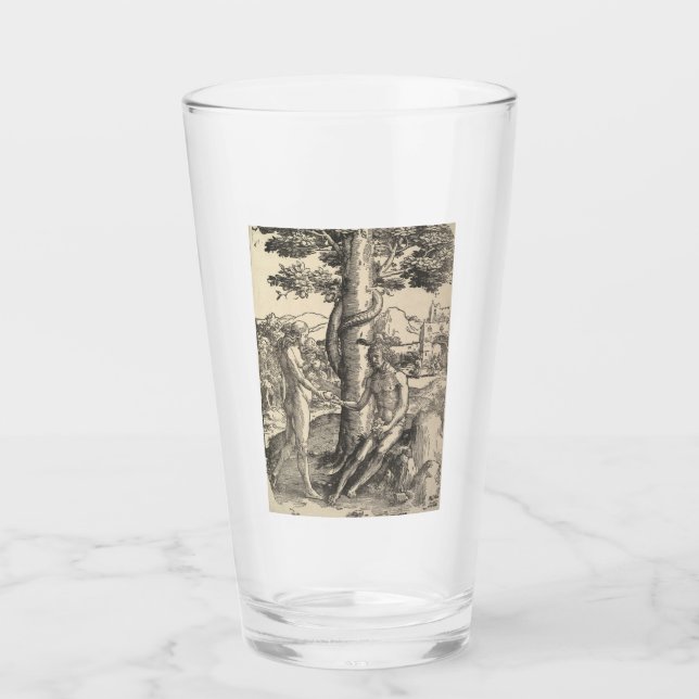 Adam och Kväll: Människans fall (Lucas van Leyden) Glaskopp (Framsida)