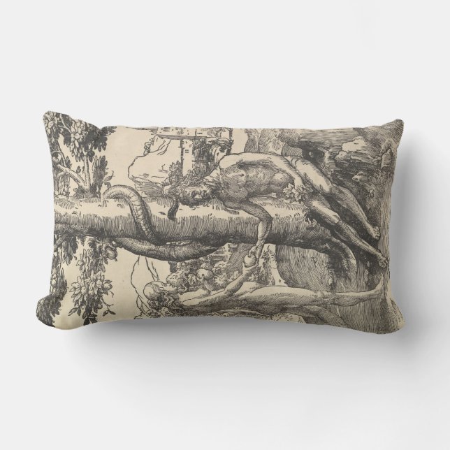 Adam och Kväll: Människans fall (Lucas van Leyden) Lumbarkudde (Framsida)