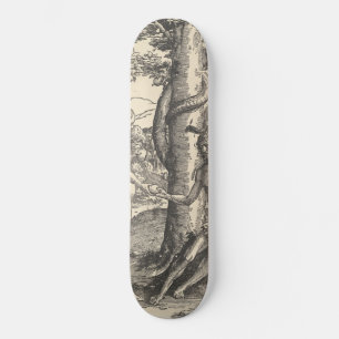 Adam och Kväll: Människans fall (Lucas van Leyden) Mini Skateboard Bräda 18,5 Cm