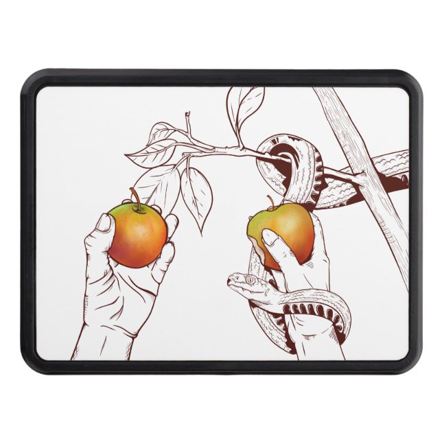 Adam och Kväll med ormen Dragkroksskydd (Framsidan)