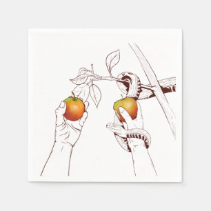 Adam och Kväll med ormen Pappersservett