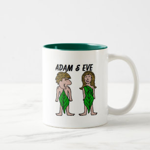 Adam och kväll Två-Tonad mugg