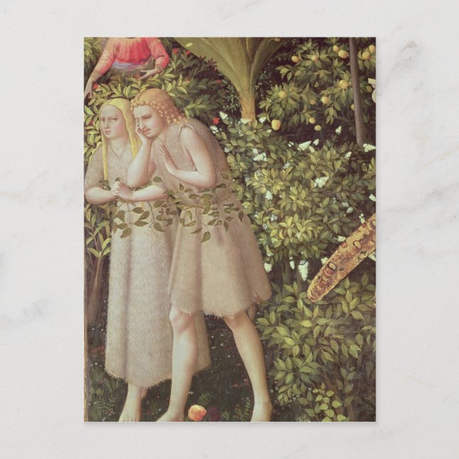 Adam och Kväll utvisades från Paradise Vykort (Framsida)