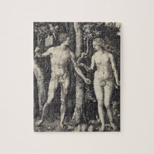 Adam och kvällgravyr av Albrecht Durer Pussel