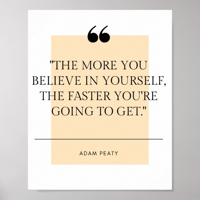Adam Peaty Quote Poster (Framsidan)