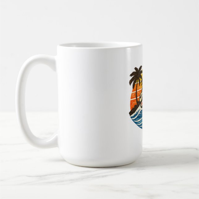 Adam Retro Solnedgång Namn Design Kaffemugg (Vänster)