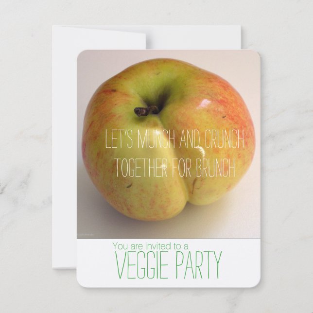 ADAM:S APPLE Veggie Party-inbjudan Inbjudningar (Framsida)