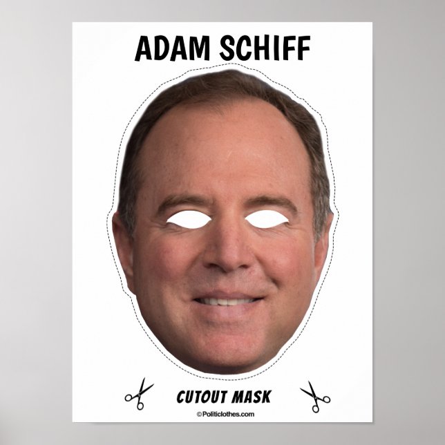 ADAM SCHIFF Halloween-mask Poster (Framsidan)