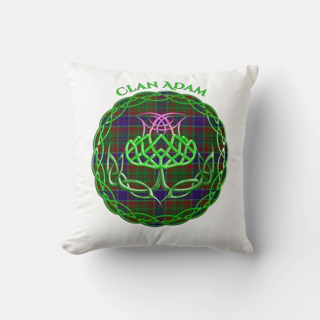 Adam Scottish Tartan Celtic Thistle Kudde (Framsida)