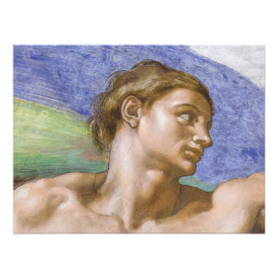 Adam, Sistine Chapel av Michelangelo Fototryck