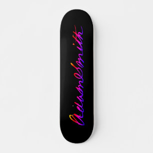 Adam Smith neon namnteckning Mini Skateboard Bräda 18,5 Cm