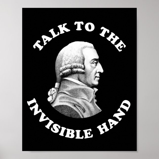 Adam Smith - prata med osynlig hand - roligt. Poster (Framsidan)
