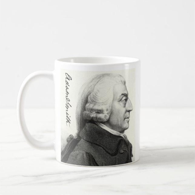 Adam Smith Profile (med namnteckning) Kaffemugg (Vänster)