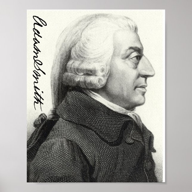 Adam Smith Profile (med namnteckning) Poster (Framsidan)