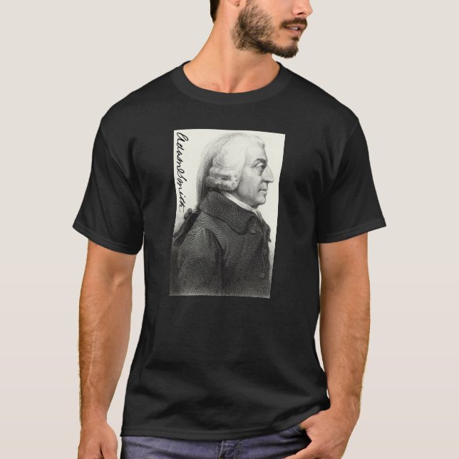 Adam Smith Profile (med namnteckning) T Shirt (Framsida)