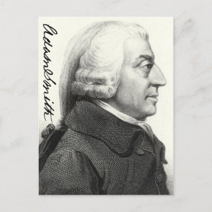 Adam Smith Profile (med namnteckning) Vykort