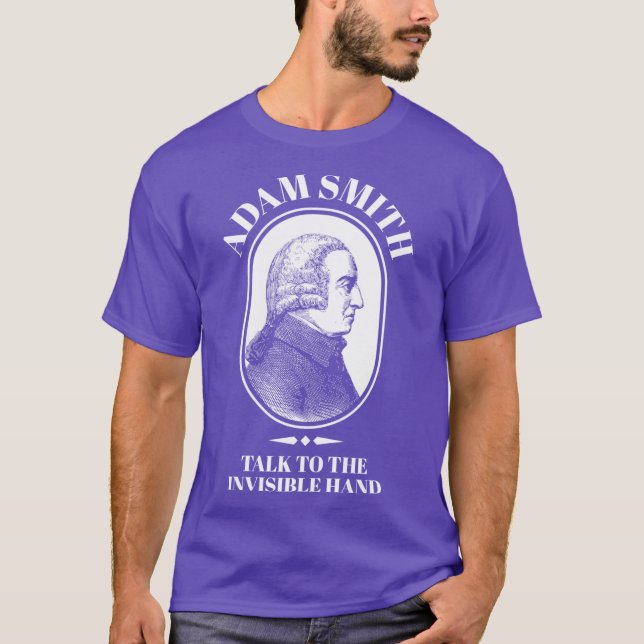 Adam Smith Rolig Ekonomiprofessor Osynlig Hand T Shirt (Framsida)