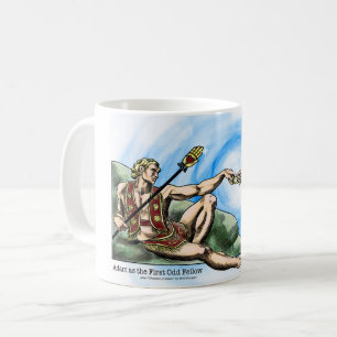 Adam som första odd-gult kaffemugg