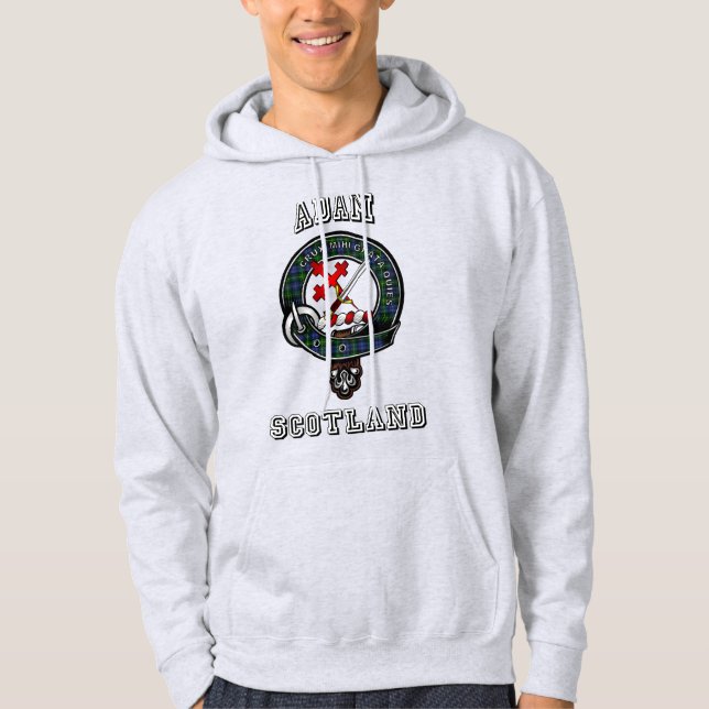 Adam Tartan Klan Badge Athletic Stil Hoodie (Framsida)