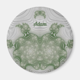 ADAM ~ White and Grönt ~ Stunning Design Magnet