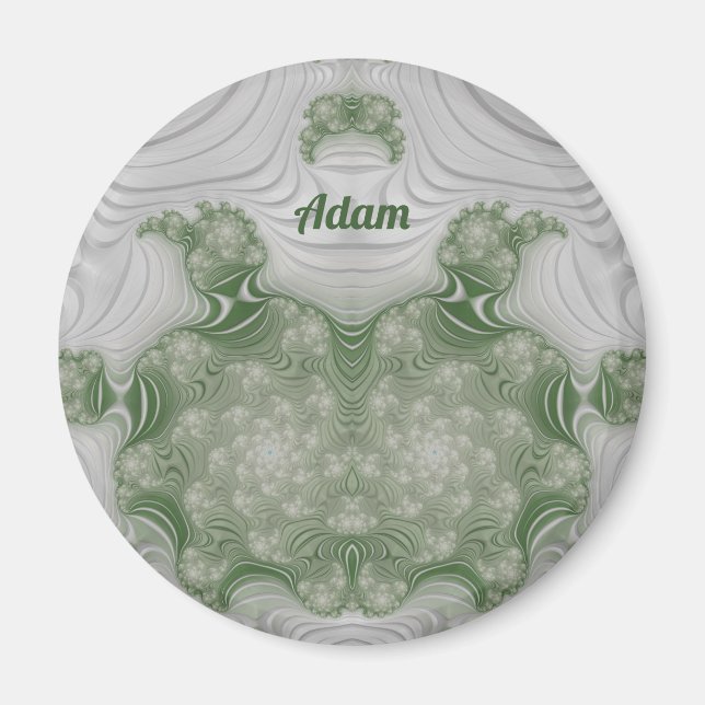 ADAM ~ White and Grönt ~ Stunning Design Magnet (Framsidan)