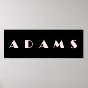 ADAMS Alphabet Brev Namn Art Poster