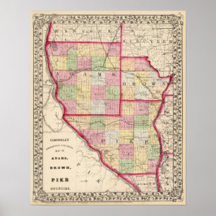 Adams, Brown, Pike County Poster