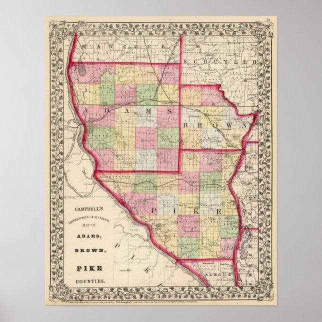 Adams, Brown, Pike County Poster (Framsidan)