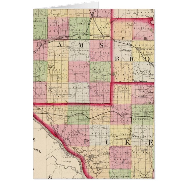 Adams, Brown, Pike fylken Hälsningskort (Framsidan)