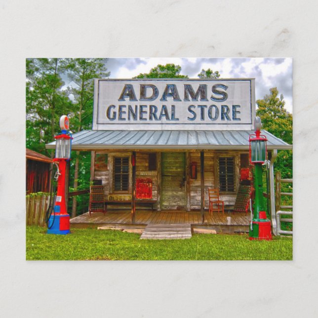 Adams General Store Alabama Vykort (Framsida)