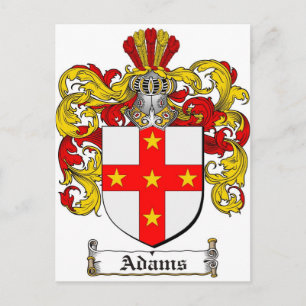 Adams Jackar om Arm/Adams Family Crest Vykort