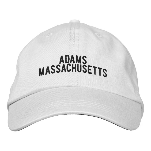 Adams Massachusetts mössa Broderad Keps (Framsida)