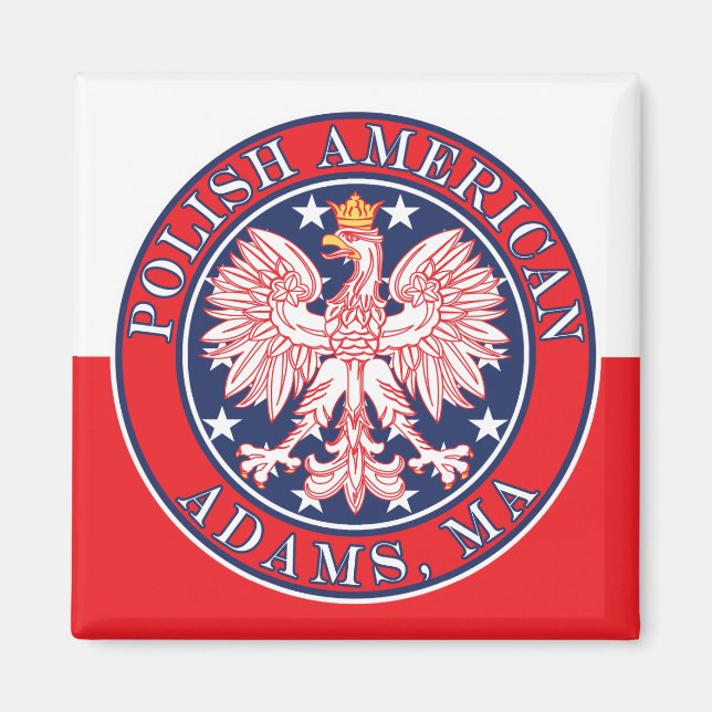 Adams Massachusetts polska Magnet (Framsidan)