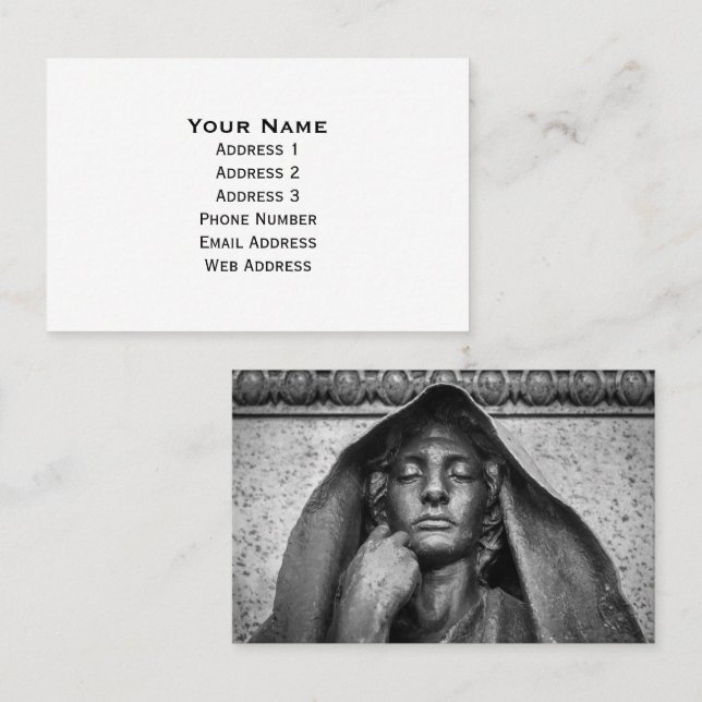 Adams Memorial Visitkort (Fram/baksida)