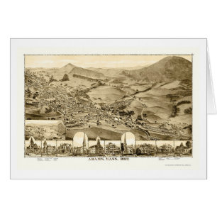 Adams panorama- karta för MORSOR - 1882 Hälsningskort