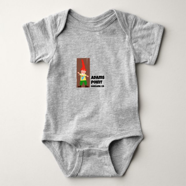 Adams Point Gnome Baby Bodyoverall T Shirt (Framsida)