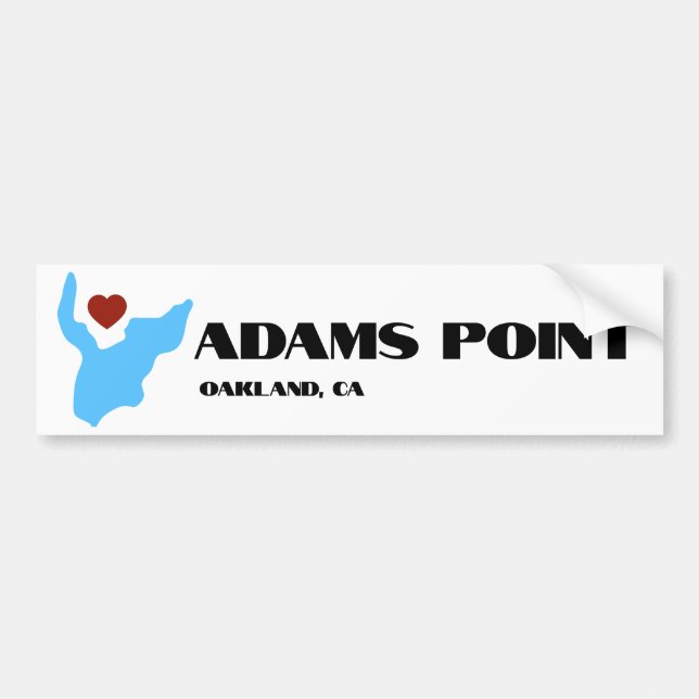 Adams Point / Lake Merritt Bumper Sticker Bildekal (Framsidan)