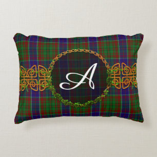 Adams Tartan och Monogram Prydnadskudde