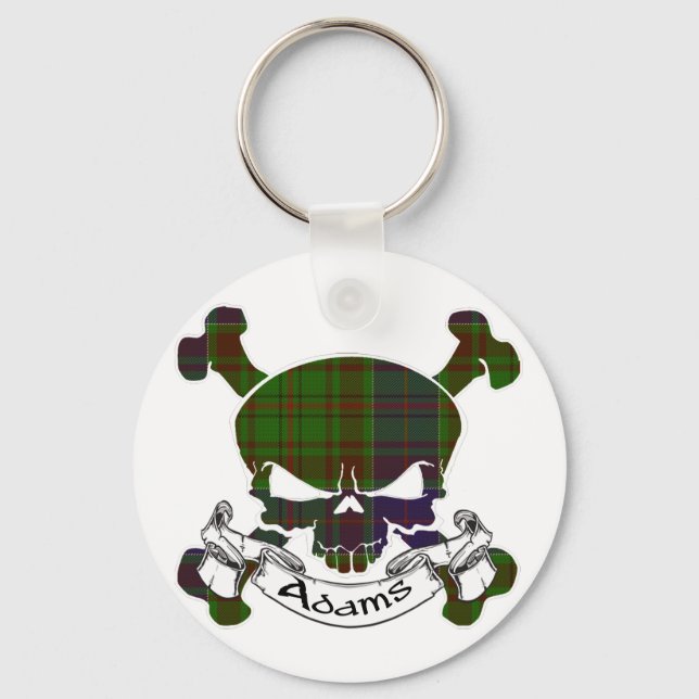 Adams Tartan Skull-nyckelkedja Nyckelring (Framsida)