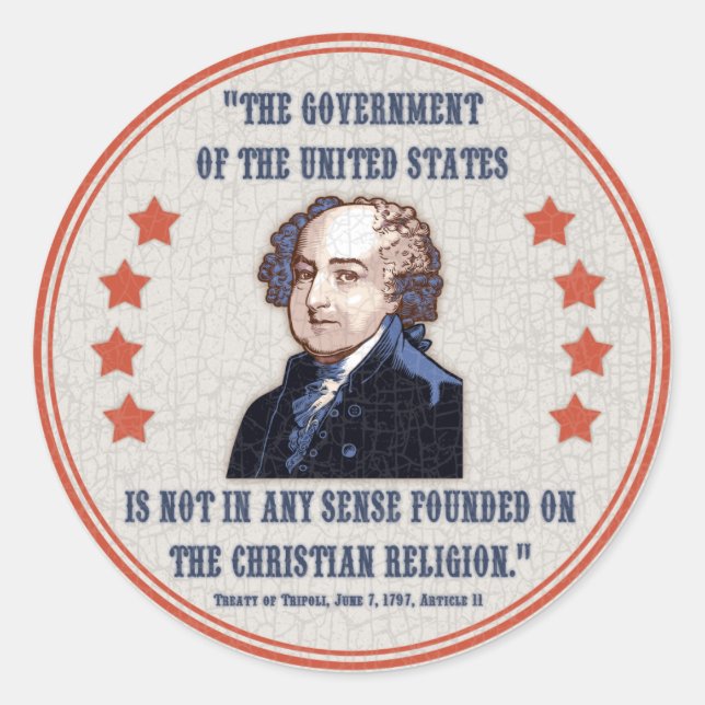 Adams-Tripoli-2 Runt Klistermärke (Framsida)