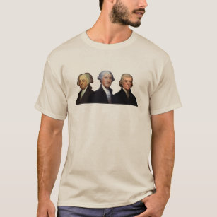 Adams, Washington och Jefferson Porträtt T Shirt