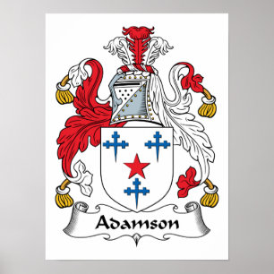 Adamson familjvapensköld poster