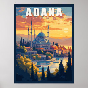Adana - fantastiska foton av Turkiets Vibrant City Poster