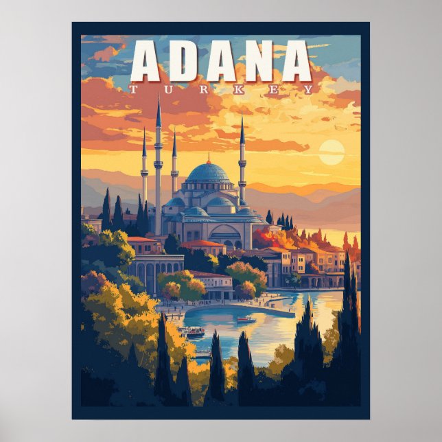 Adana - fantastiska foton av Turkiets Vibrant City Poster (Framsidan)