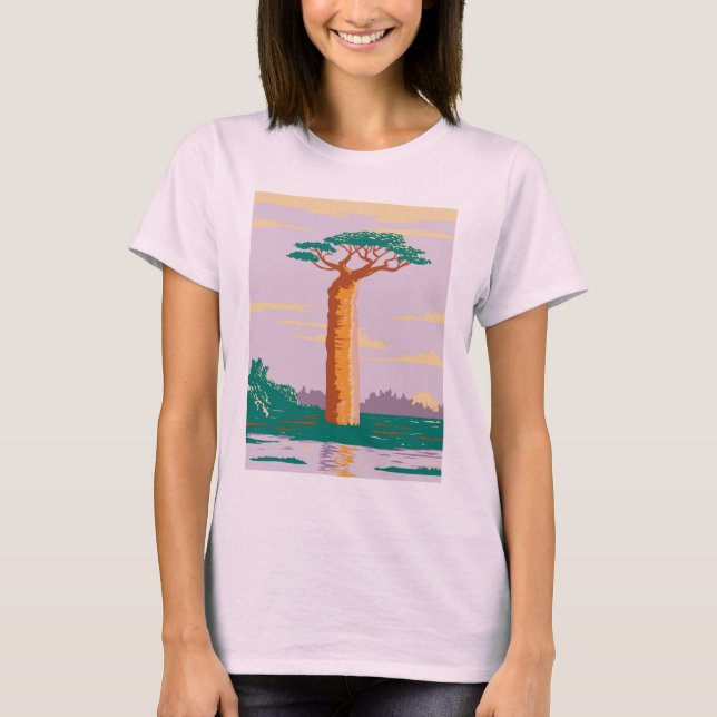 Adansonia grandidieri Madagascar Baobab T-Shirt (Framsida)